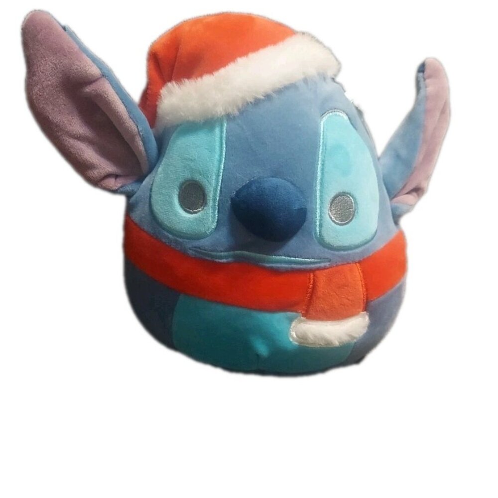 Disney Squishmallow Stitch‎ With Christmas Santa Hat 8" Plush Toy New With Tag